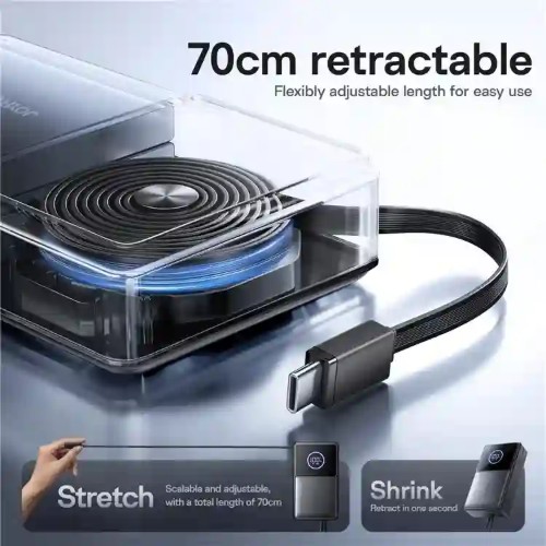 JOYROOM JR-PR1 Power Bank 10000mAh 22.5W with Built-In Retractable Cable